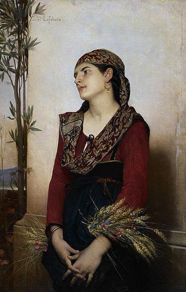 Jules Joseph Lefebvre Mediterranean Beauty oil painting image